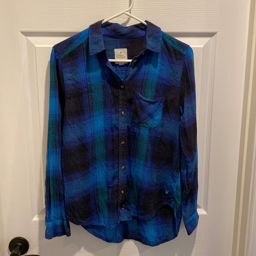 american eagle boyfriend fit flannel